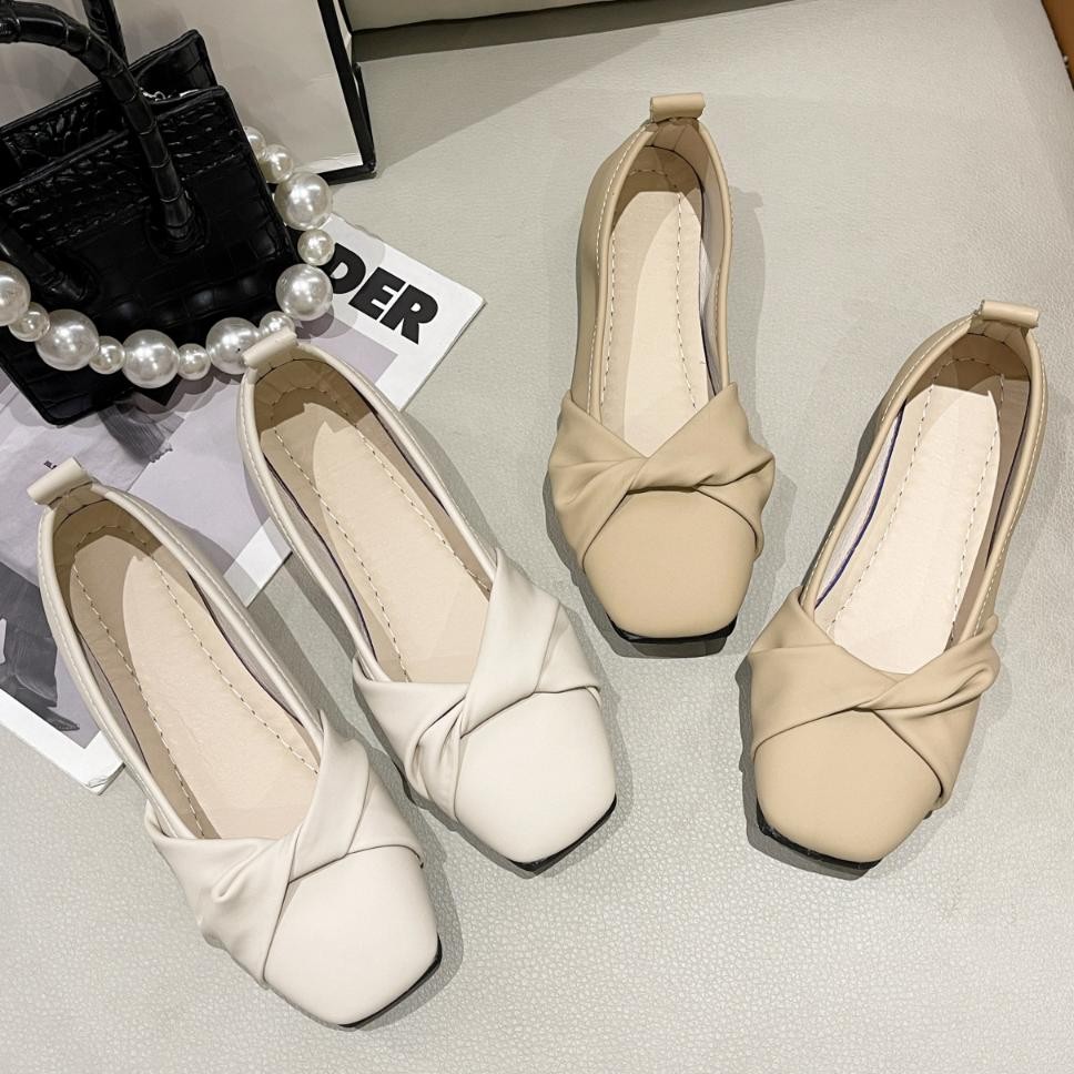 Epatu Aret Lip On Flat Aual Antai Wanita Flathoe Ha Tahu Tinggi 1Cm Erja Antor Dewaa New Era Gantin 