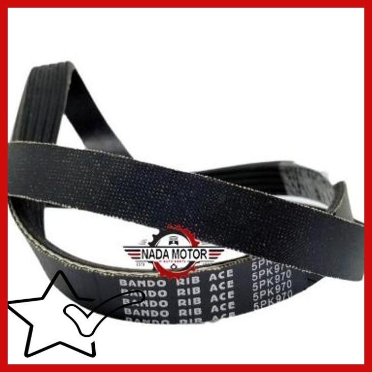 [NMB] FAN BELT TALI KIPAS V- BELT 5 PK 970 SOLUNA ORIGINAL BANDO