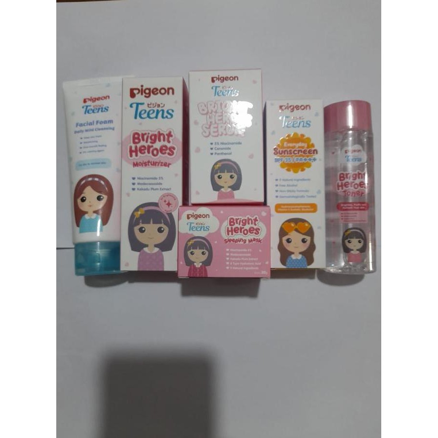Ready Pigeon Teens Paket Brightening | Skincare Anak Remaja Kulit Kusam