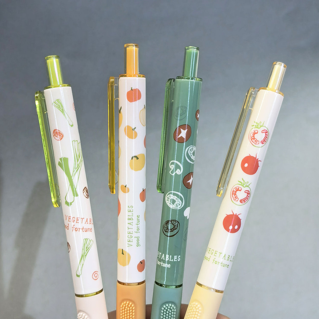 

Fruit and Vegetable Limited Edition Retractable Gel Pen Soft Grip Student Exam Pen