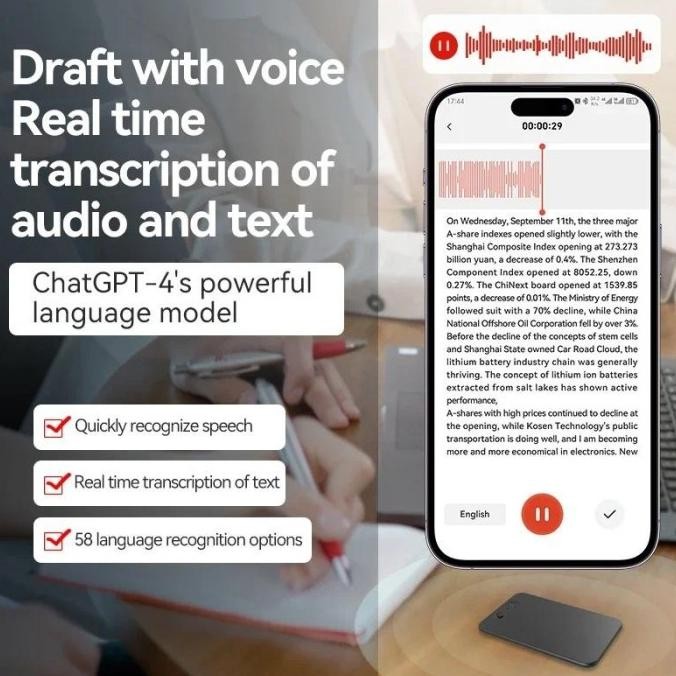 Voice Note Ai Audio Recorder Empowered Chatgpt-4 App Transcribe Summarize Support Bahasa Indonesia N