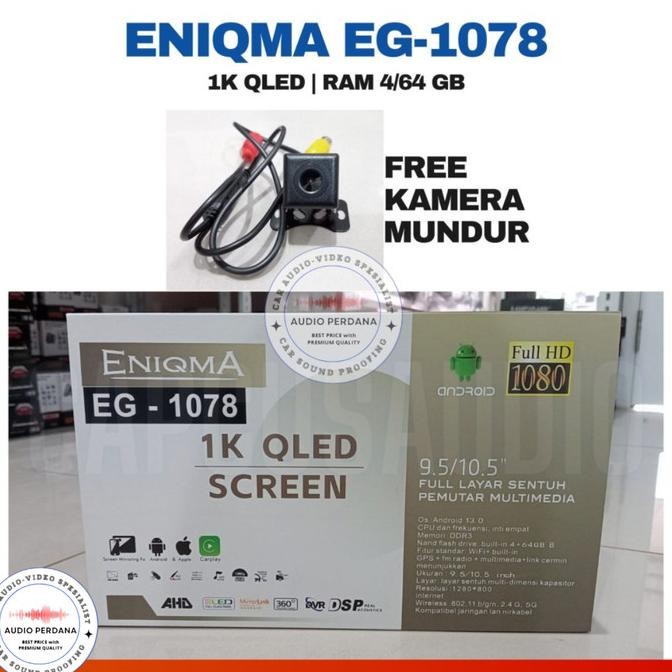 Terjangkau Head Unit Android Enigma Eg 1078 Carplay Eniqma Eg 1078  Qled Screen