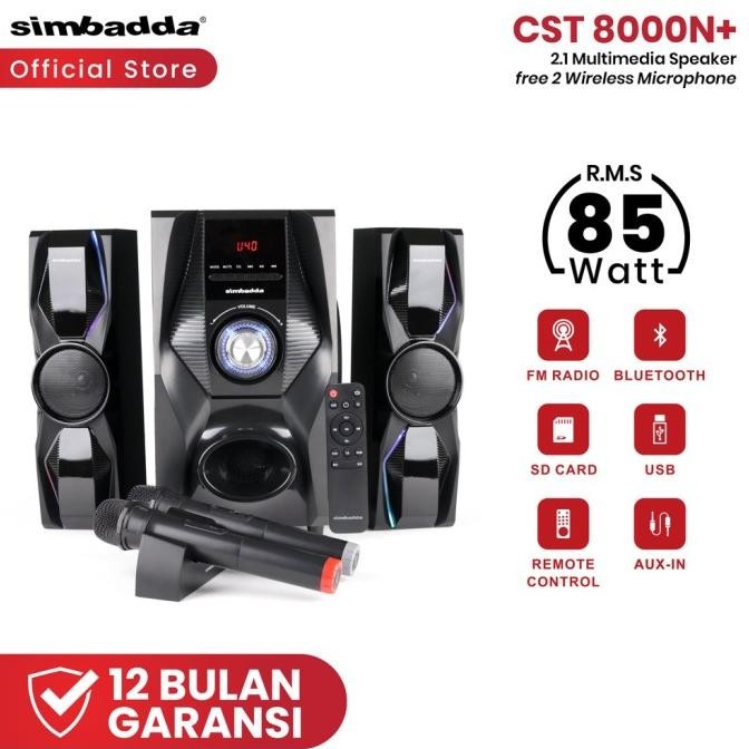 Speaker Simbadda Cst8000N+ Bluetooth Mic Karaoke Simbada Cst 8000N+ New Stok
