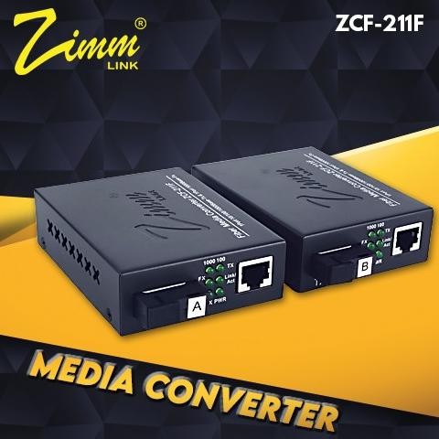 CO ZIMMLINK ZCF - 211F AB MEDIA CONVERTER FO - GIGABIT