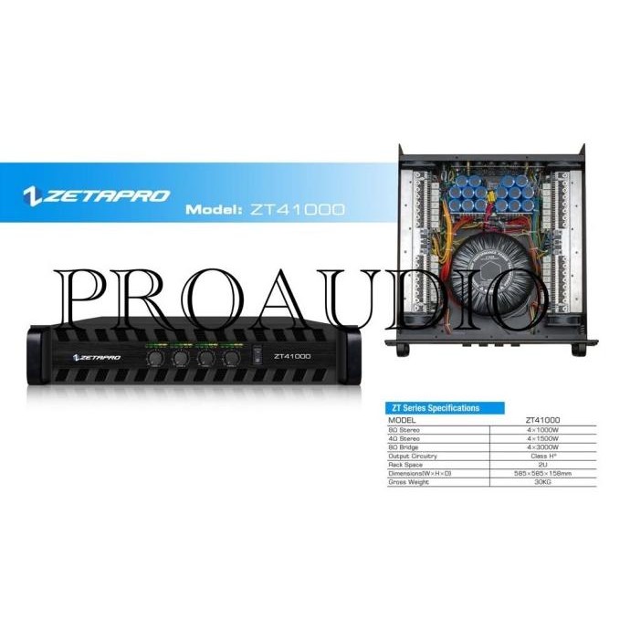 Power Ampli Amplifier Zetapro Zt41000 Zt 41000 Class H Original New Stok
