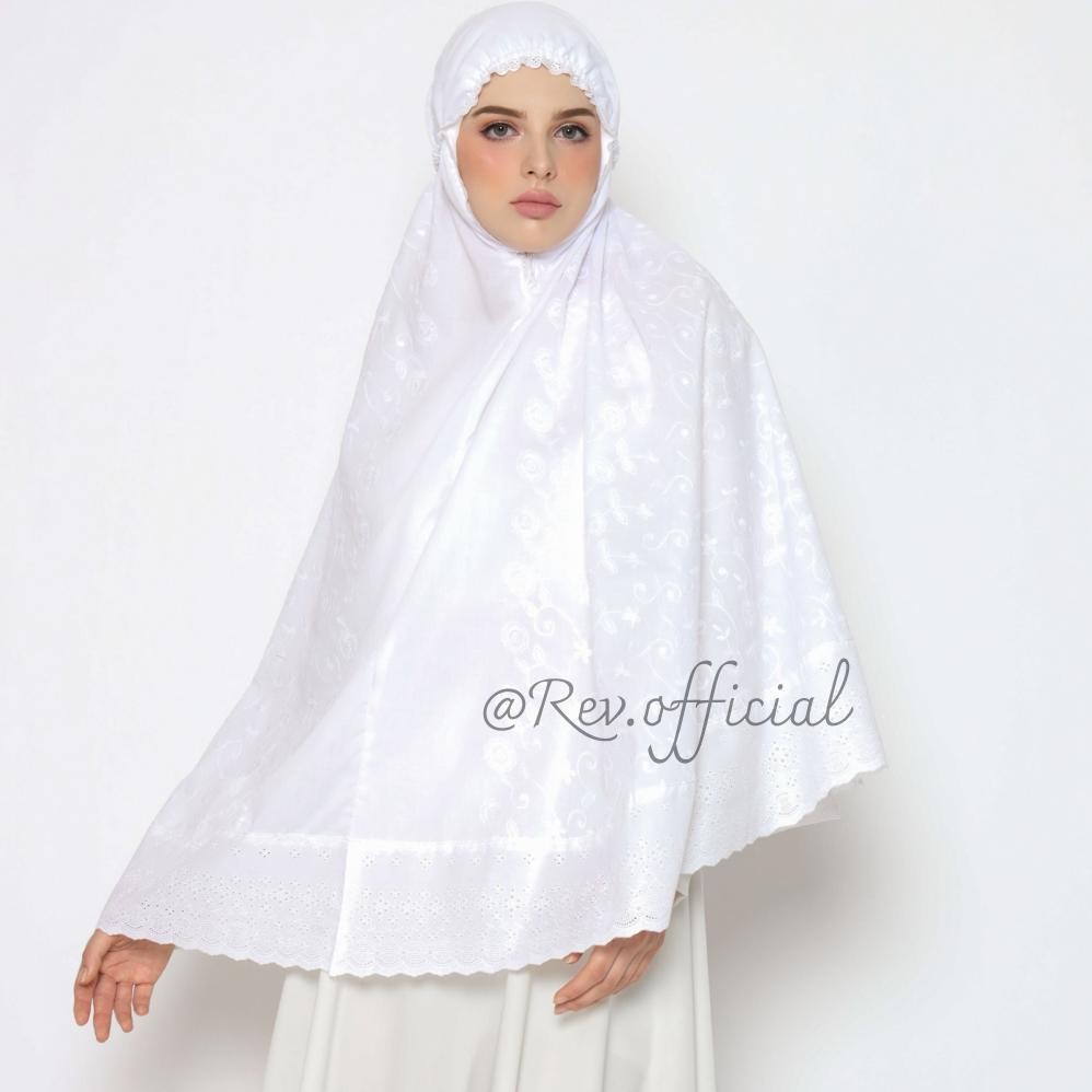New Produck>> Bergo Umroh Super Jumbo Kerudung Umroh Full Bordir Renda Katun