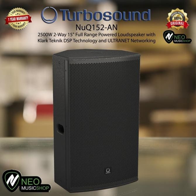 Turbosound Nuq152-An 2500W 2-Way 15" Full Range Powered Speaker New Stok