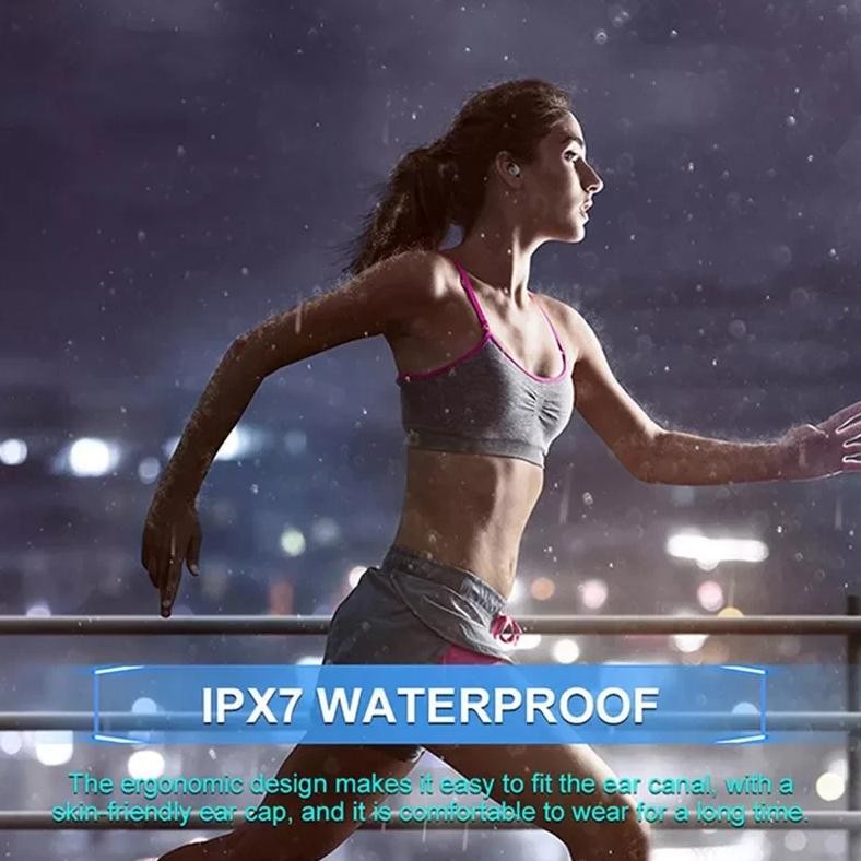 Headset Bluetooth F9 Tws Earphone Bluetooth 5.3 Nirkabel Powerbank 4000Mah Display Headphone Wireles