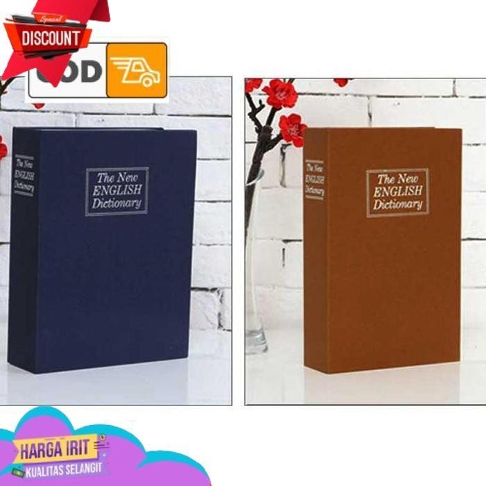 PROMO BRANKAS BUKU KAMUS KUNCI PASSWORD KOTAK UANG EMAS MINI KECIL TEMPAT PENYIMPANAN ORGANIZER BAHA