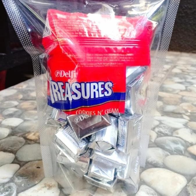 

Terlaris Coklat Delfi Treasures Almond / Cookies Repack Isi 48Pc Ready Stok