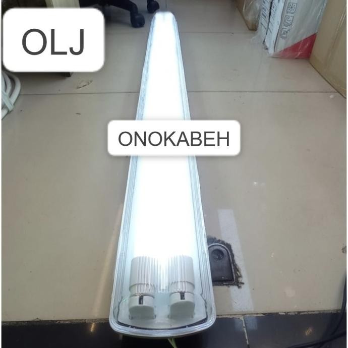 MURAH KAP TL LED WATERPROOF IP65 2x36 120cm + LAMPU T8 LED 18 WATT KOMPLIT