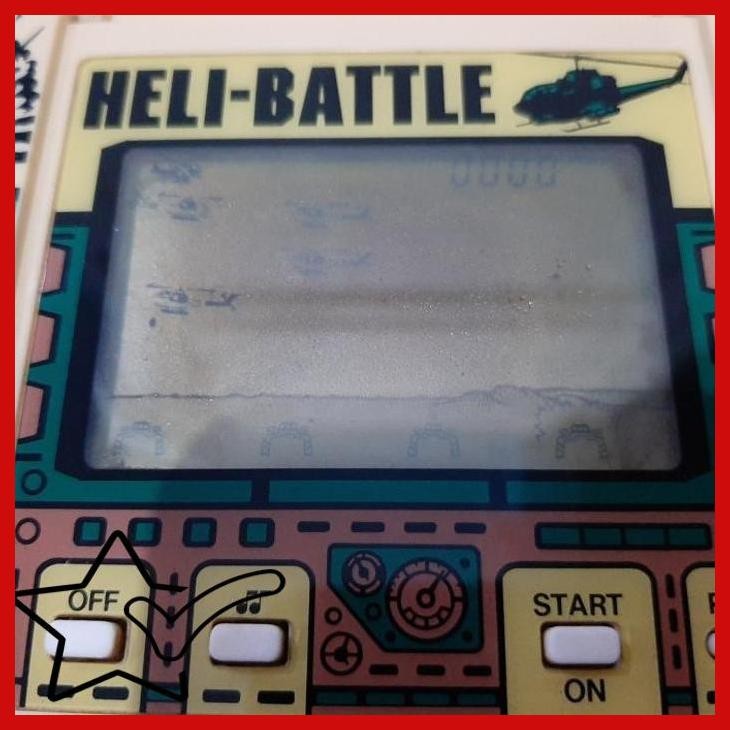[DTH] CASIO GIMBOT HELI BATTLE GAME WATCH KOMPLIT BOX ANTIK 1987 RARE SIMPANAN