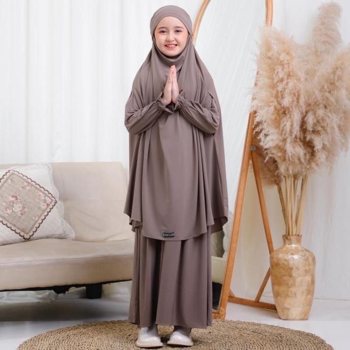 French Khimar Fatimah Set by Luthfia kids 1 sampai 11 tahun KAL