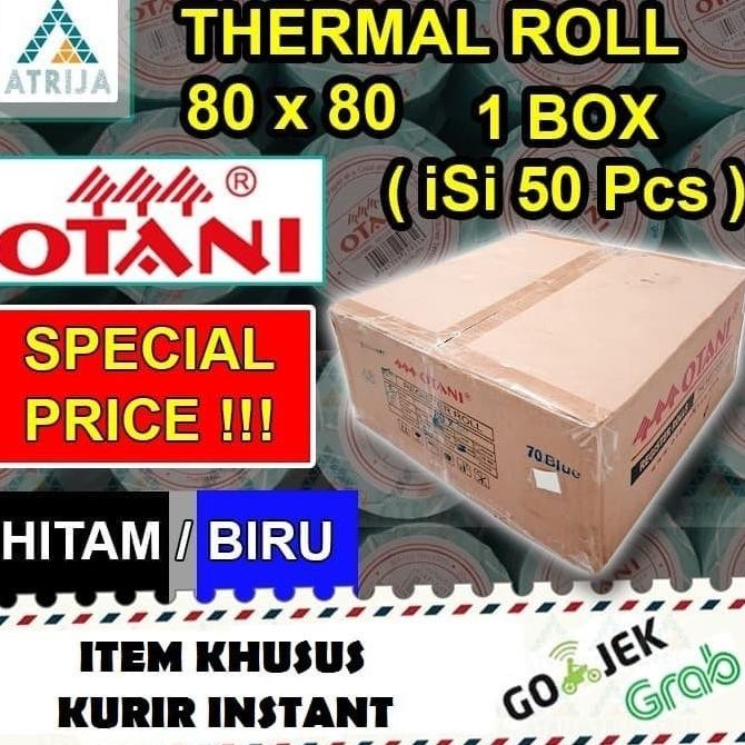 

OTANI KERTAS THERMAL ROLL 80X80 KHUSUS GRAB/GOJEK INSTANT ORIGINAL DAN TERPERCAYA