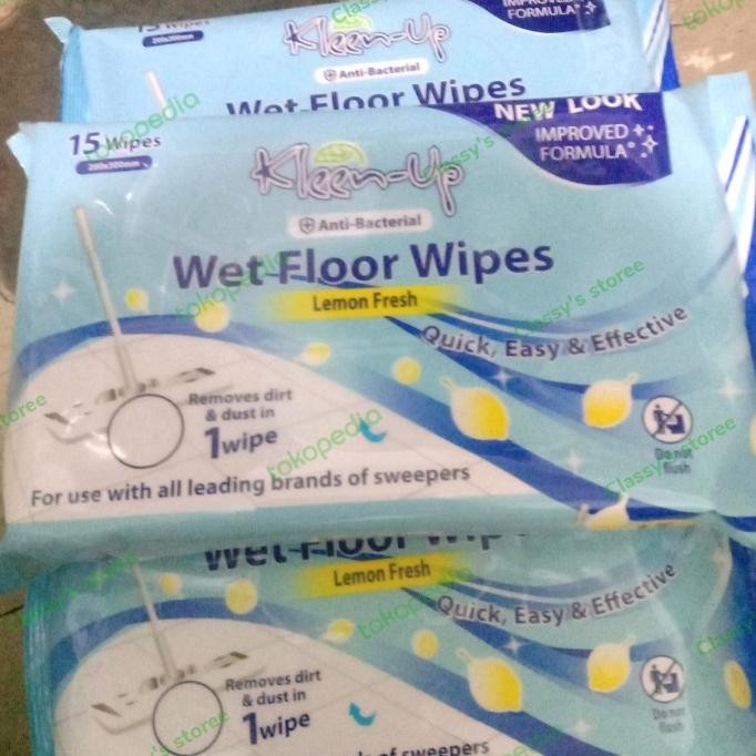 

Produk Baru!! kleen up wet floor wipes/lemon fresh/isi 15