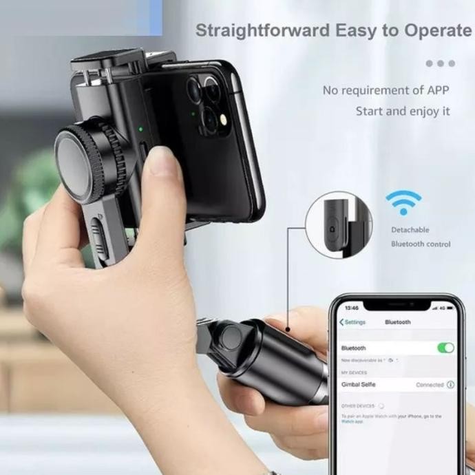 GIMBAL HANPHONE GIMBAL STABILLIZER SELFIE STABILIZER ANTI GOYANG Q08