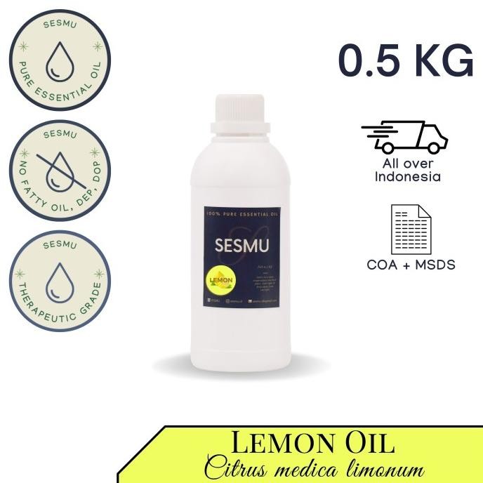 

Produk Baru!! 500 GR LEMON 100% PURE ESSENTIAL OIL / MINYAK ATSIRI