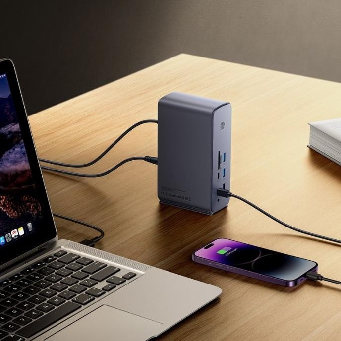 CO BASEUS 17 in 1 Quadruple Display Multifunctional HUB Docking Station