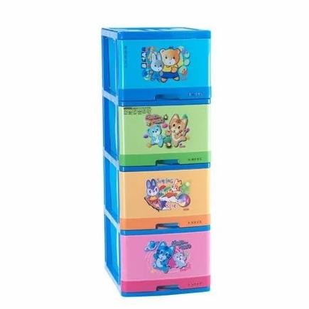 Produk Unggulan] Kabinet Laci Susun 4 Lion Star Lemari Baju Pakaian Excel Container