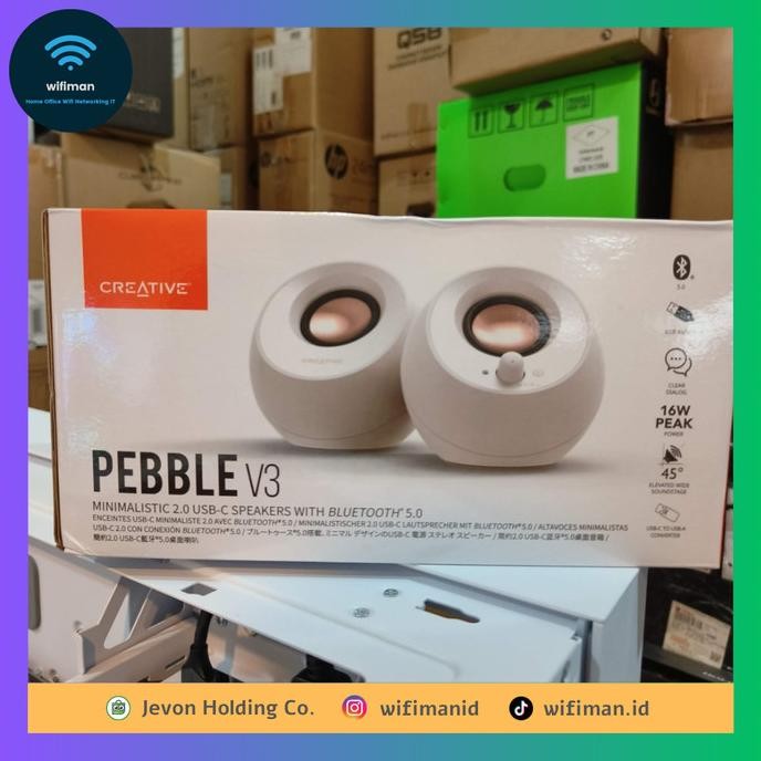 CO Creative Pebble V3 Bluetooth 5.0 Portable Dual 2.0 PC Speaker USB C