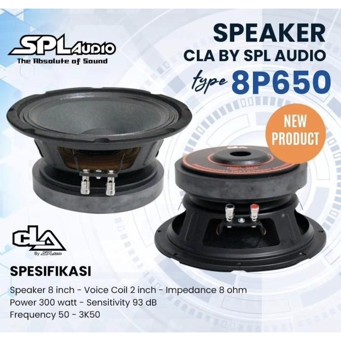 CO Speaker CLA by SPL Audio 8" 8inch Type 8P650 300watt Original