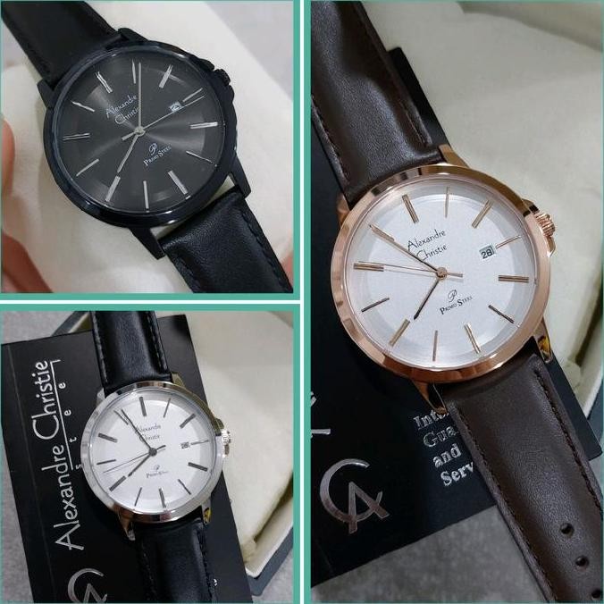 GARANSI ALEXANDRE CHRISTIE 1036 / AC1036 JAM TANGAN PRIA ORIGINAL Stainless Watches