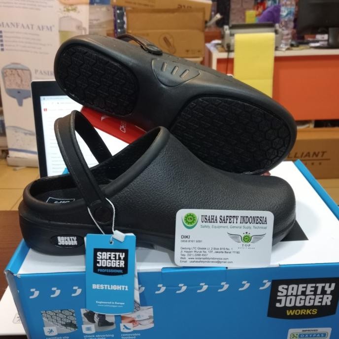 Produk Baru Sandal Safety Jogger Bestlight Oxypas / Sendal Jogger Bestlight Hitam