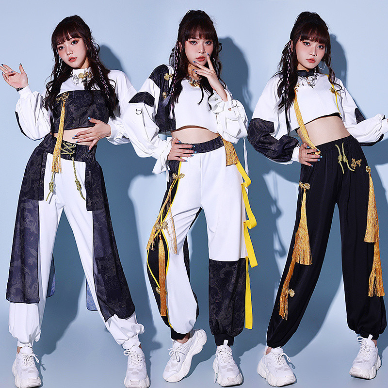 Girl Group Performance Outfit Street Dance Costume Set Korean Dance kpop Dancing Costume National Tr