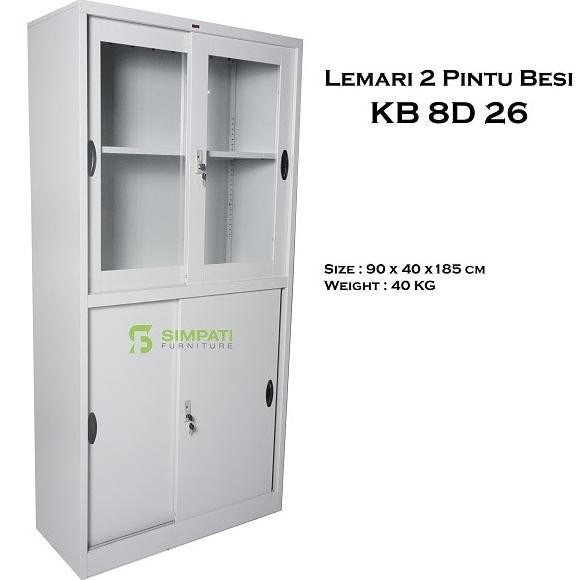 

Filing Cabinet ( Lemari Besi ) 2 Pintu Besi Sliding Kb 8D26