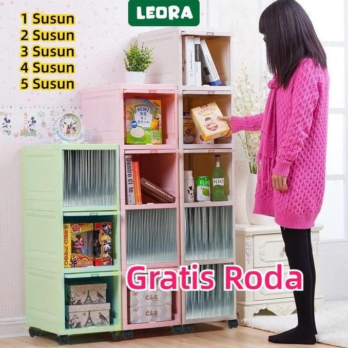 

Leora | Ocla Flip Up Lemari Susun Plastik 5 Susun Pintu Transparan Mika Flip Up Lemari Pakaian Minimalis Gratis Roda Furniture