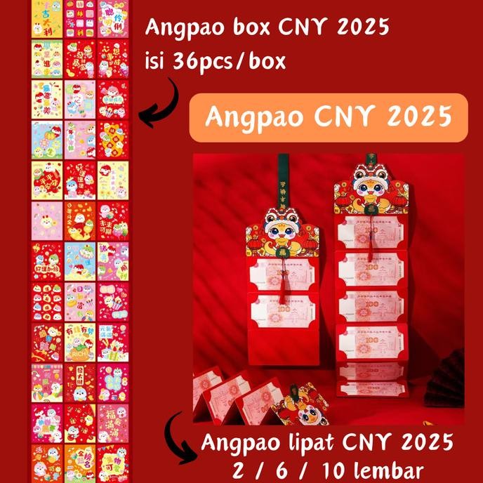 

best produk] Angpao lipat susun box imlek CNY 2025 shio ular sincia chinese new year