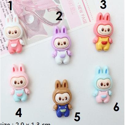 

siap kirim] Resin clay labubu aksesoris jepit rambut