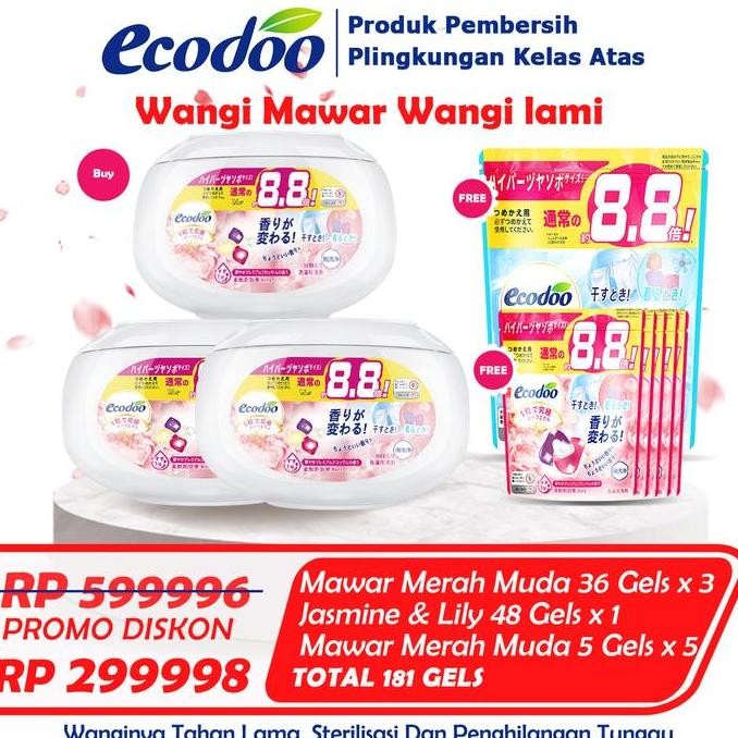 New - Ecodoo Promo BundleTotal 181 Pods Pods 4 in 1 parfum laundry tahan lama promodetergent laundry