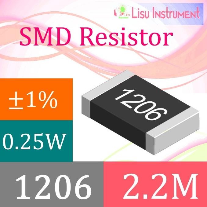 Murah (10) 2.2M 1206 1% Thick Film Resistors SMD Chip Resistor 2204 225 lisu992 Segera Dapatkan
