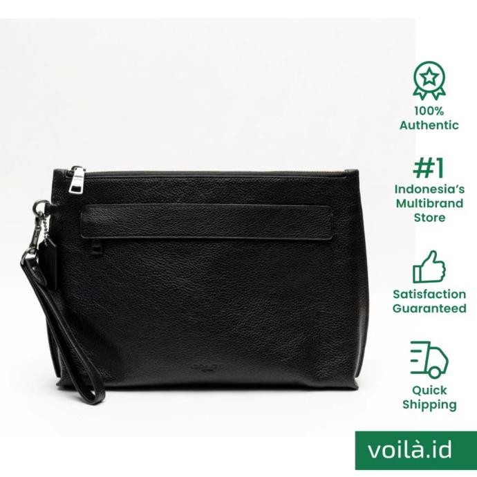 Sale Coach Carryall Pouch Grosgrain Black