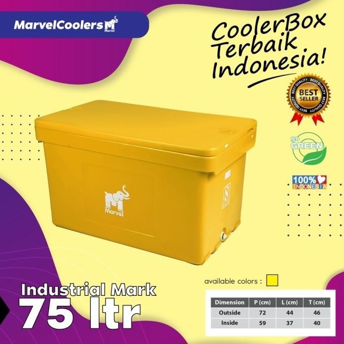 CO Cooler Box 60 75 L / Marvel Cool es kristal batu kristal ikan coolbox