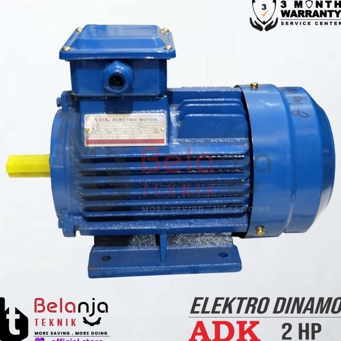 Promo Adk Mesin Penggerak Dinamo Electro Motor 2 Hp 3 Phase 4 Pole