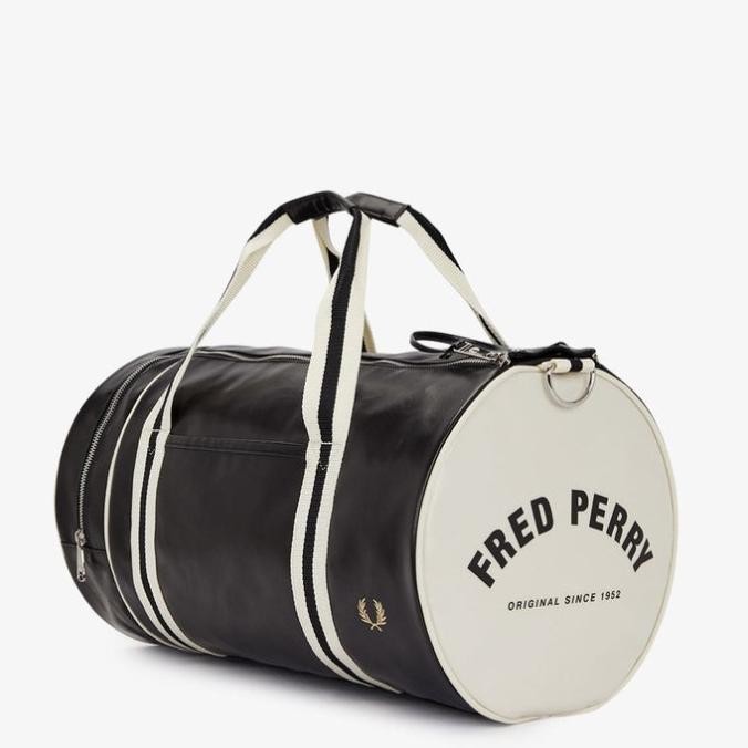 Grosir Fred Perry Classic Barrel Bag - Black/Ecru