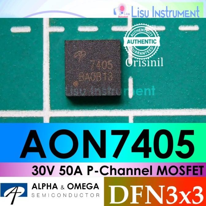 Diskon AON7405 30V 50A P-Channel MOSFET 7405 DFN3x3 Alpha & Omega ORIGINAL lisu992 Murah