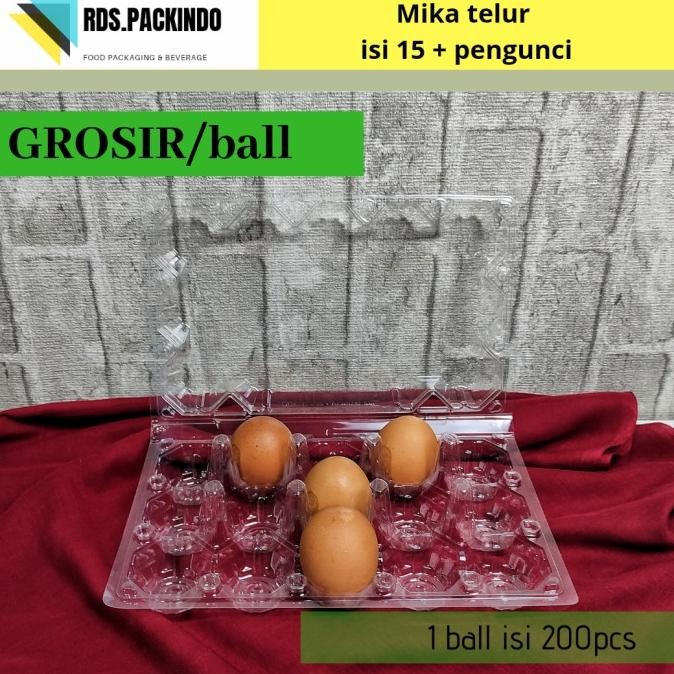 CO Mika telur isi 15 + pengunci // GROSIR