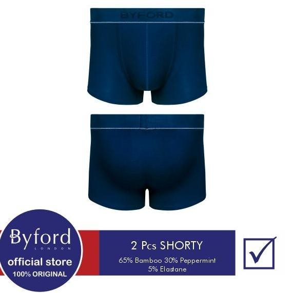 Byford Celana Dalam Pria Shorty 2 Warna / Pack - Xbyb02S2Bp Original Dan Terpercaya