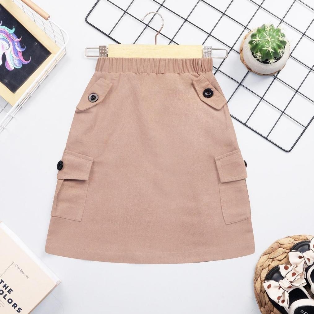 Rok Anak Perempuan / Bawahan Anak Perempuan / Rok Cargo Anak / Rok Cargo Pendek / Rok Cargo