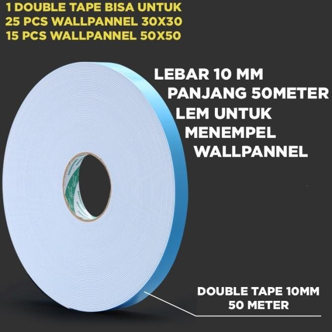 LEM PEREKAT DOUBLE TAPE DUA SISI WALLPAPER PANEL