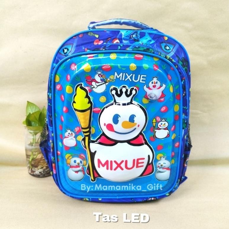 Tas Ransel Sekolah Anak Cowok Sd Tk Mixue Biru  / Paket Sekolah Anak  Sd Tk / Kado Ulang Tahun Anak 