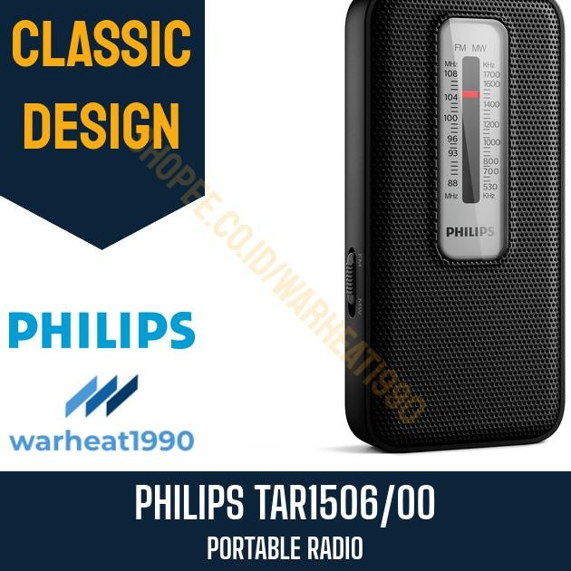 Philip Tar150600 Radio Au Portable Am Fm 2 Band Dual Tar1506 Tar 1506