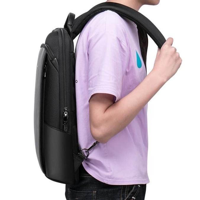 Marveen Tas Ransel Tertipis ultraslim tas punggung laptop usb backpack