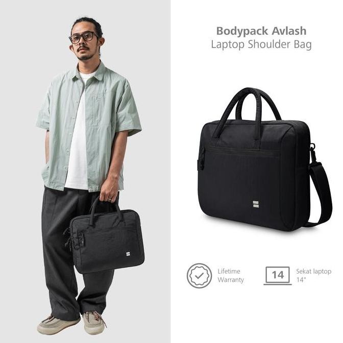 Bodypack Avlash Laptop Shoulder Bag Tas Selempang - Hitam
