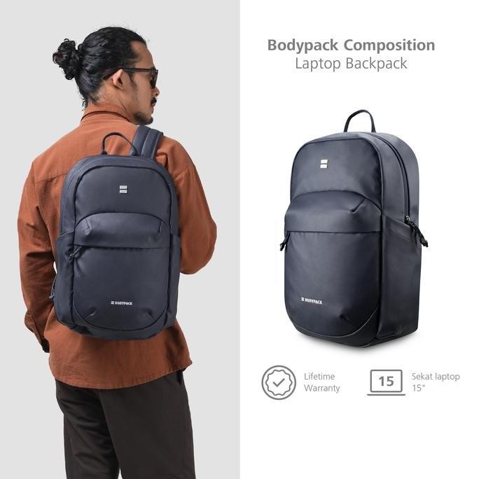 Bodypack Composition Laptop Backpack Tas Punggung - Navy