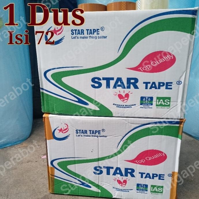 

DISKON Lakban Bening / Coklat 1 dus isi 72 roll 2 inch 45mm x 72 Yard Per Box