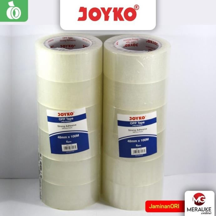 

HRG DISKON OPP Lakban Bening JOYKO 1-100 48 mm x 100 m (1 Slop: 6 Rol)